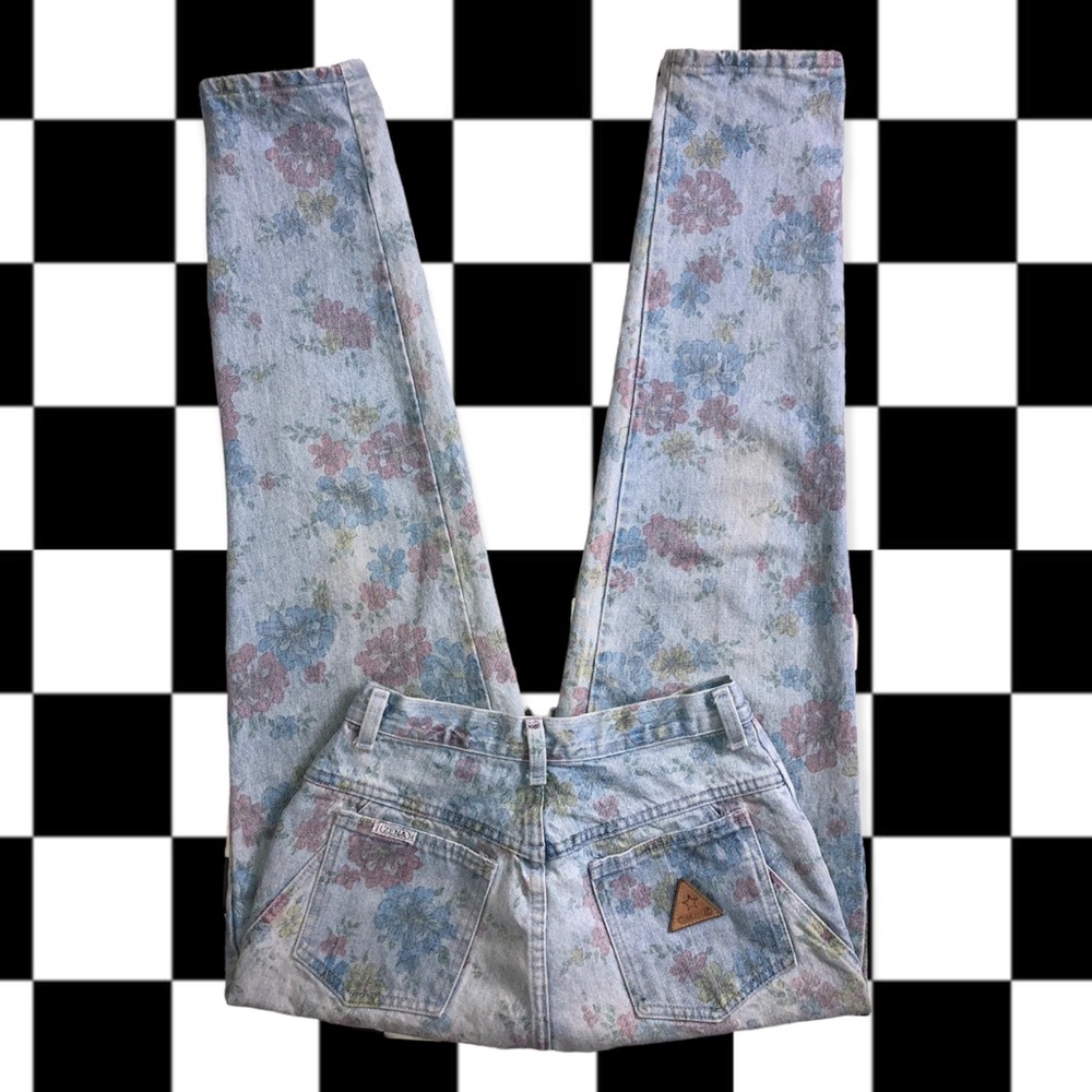 Rare Vintage Floral Patterned Zena Jeans